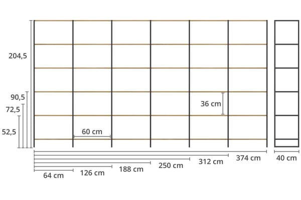 Maße Regal Wega selbst konfigurieren